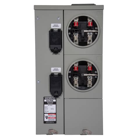 electric meter and two panel boxes|200 amp meter panel combo.